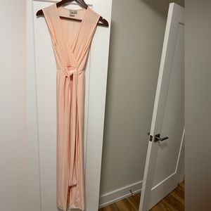 Evening pink maxi dress